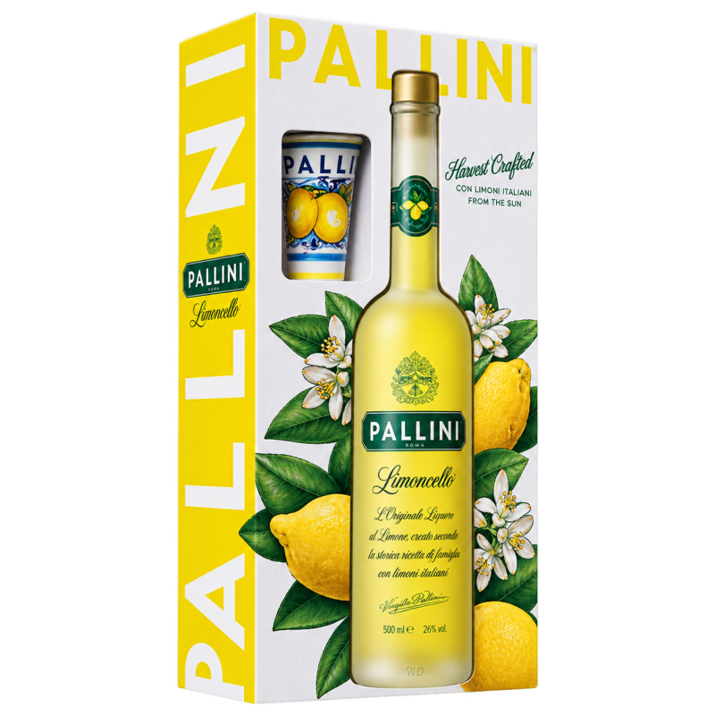 Pallini Limoncello Giftpack Deruta (50 cl+1 cup)