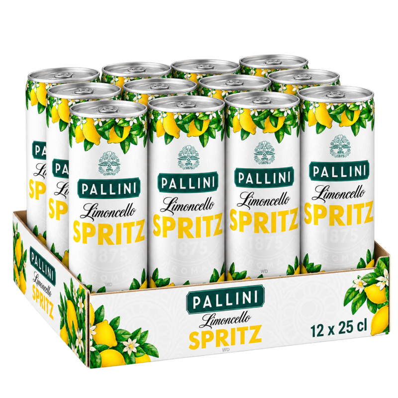 Pallini Limoncello Spritz 25cl blikjes - tray van 12 stuks